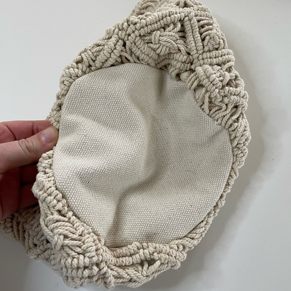 NWT Urban Outfitters Macramé Rattan Catch-All Basket- Small - Picture 5 of 12